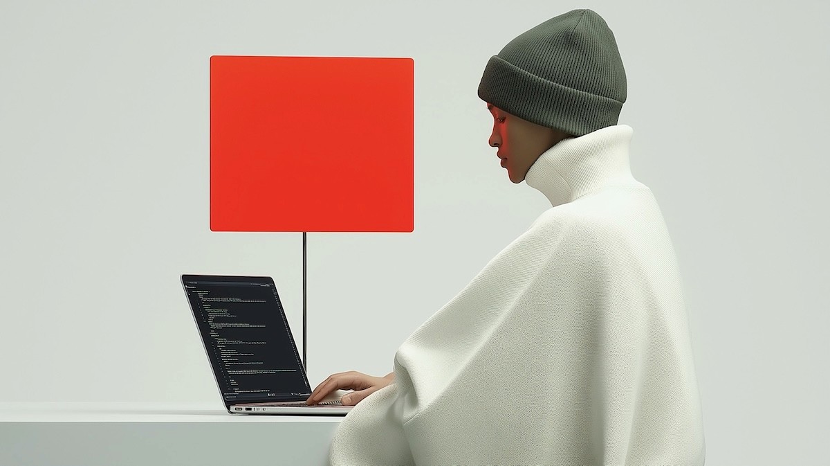 Developer working at desk